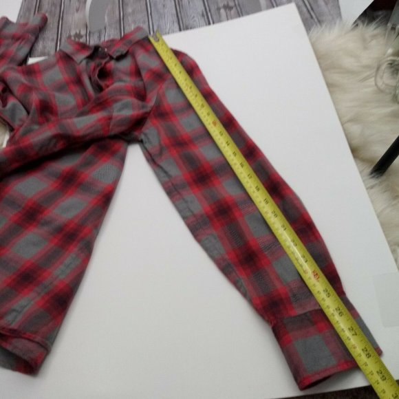 J.Crew Factory Button Up Shirt Medium Red & Gray - Picture 9 of 15